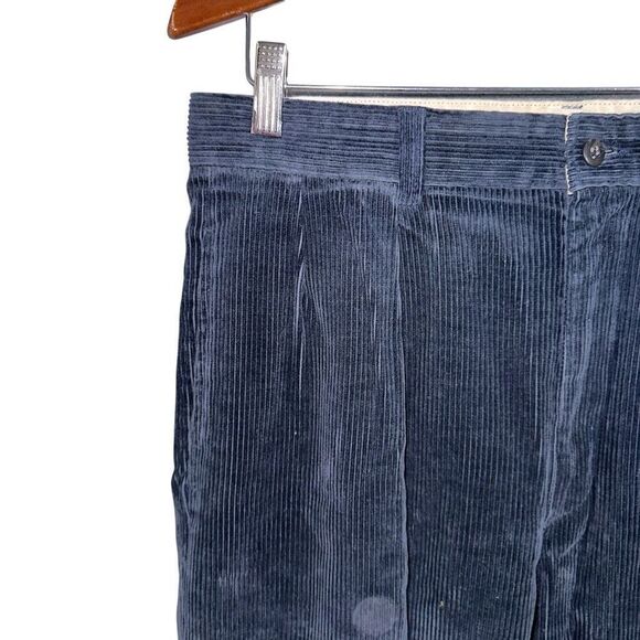 80s Polo Ralph Lauren Nautical Navy Polo Cords Size 32 - Picture 2 of 12
